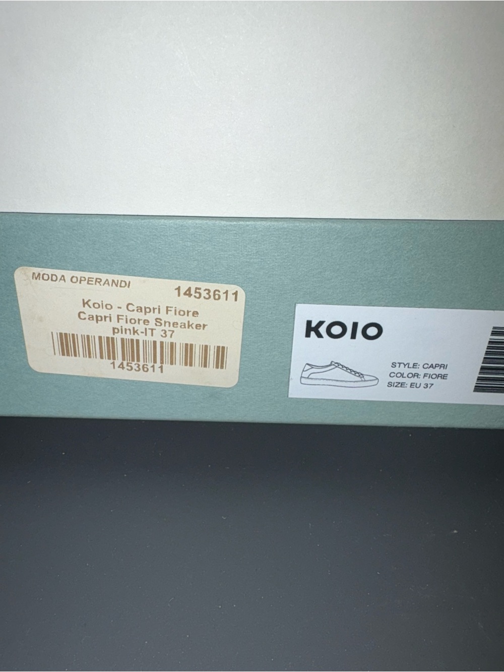 KOIO Women's Blush Pink Leather Low-Top Sneakers - Picture 9 of 9